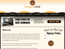 Tablet Screenshot of couponcafehq.com